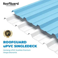 Roofguard Atap Upvc Single Layer Trimdeck Lebar 1050 mm Tebal 1,2 mm - Single Layer Tidak Tembus Cah