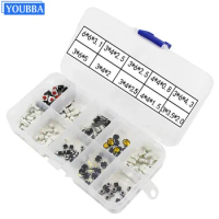 YOUBBA 200Pcs/box 10-Types Tactile Push Button Switch Car Remote Control Keys Button Touch Microswitch
