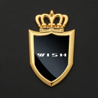 Car badge stickers side windows metal body car stickers for Toyota wish with logo car accessories