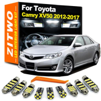 ZITWO 14Pcs LED Bulb Interior Reading Light Kit For For Toyota Camry XV50 MK7 2012 2013 2014 2015 2016 2017 License Plate Lamp