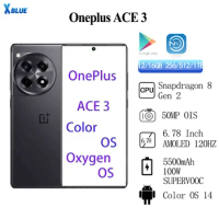 Original Global Rom Oneplus Ace 3 Snapdragon 8 Gen 2 50MP OIS Rear Camera 6.78" AMOLED 120HZ 100W SuperVOOC