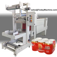 Automatic Bottle Sleeve Wrap Beer Can Mineral Water Bottle PE Film Shrink Wrapping Machine