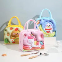 Unicorn Bags for Girl Kids Lunch Bags Cartoon Preservation Insulation Lunch Box Bag Bolsas Para Niños Accesorios Infantiles Sac