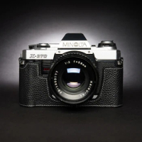 Design for Minolta X300 X370 camera Handmade Genuine Leather Camera Half case Cover Bag