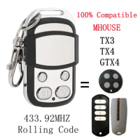 Mhouse/MyHouse Gate Remote Control Compatible TX4 TX3 GTX4 GTX4C 433.92mhz MT4 MT4G MT4V Garage Door Remote Control NEW