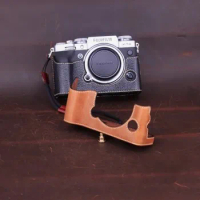 handwork Photo Camera Genuine leather cowhide Bag Body BOX Case For Fujifilm Fuji XT4 X-T4 XT-4 Protective sleeve box base