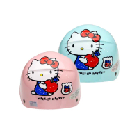 【EVO】兒童 1/2罩式雪帽 蘋果Kitty(原廠 卡通 幼兒安全帽 正版授權)