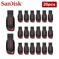 20 Pieces SanDisk CZ50 128GB 64GB USB 2.0 pen drive 16GB usb flash drive Pen Drive 32GB U Disk Mini Flash Drive 100% Original