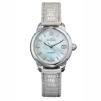 DAVOSA Ladies Delight 系列 經典時尚腕錶-白x灰錶帶/34mm