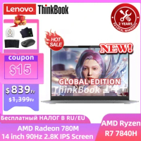 Lenovo ThinkBook 14+ 2023 Laptop AMD Ryzen R7 7840H Radeon 780M 16G/32GB RAM 512G/1T SSD 14″ 2.8K 90Hz IPS Screen Notebook PC