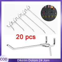 Isi 20 Triangle Hook Ram 10/15/20cm Stainless Steel Gantungan Display Barang Toko Retail 3 Kaki 3.2m