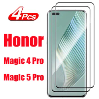 1/4Pcs Full Cover Glass For Honor Magic 5 Pro Screen Protector For Honor Magic 4 pro Tempered Glass Protective Film