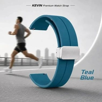 Tali Jam Tangan Haylou Solar Ultra Runner - Strap Smartwatch Silver Magnetic Buckle 22mm QR5S Teal b