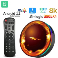 Mijia T95X4 Android 11.0 Smart TV Box S905X4 4GB RAM 32/64GB ROM AV1 8K HD 2.4GH&amp;5GH Dual Wifi BT4.0 Set Top Box