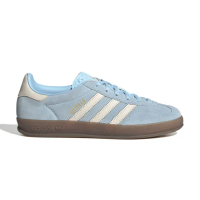 【adidas 愛迪達】Gazelle Indoor W 女鞋 寶寶藍白色 焦糖底 麂皮 德訓鞋 休閒鞋 JI2717