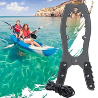 Kayak Anchor Grip,Canoe Anchor Grip,Brush Anchor Gripper Clamp For Tighter Bite And Easy Operation Rubber Non-Slip Grip