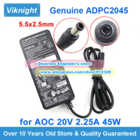 Genuine AOC ADPC2045 AC Adapter 20V 2.25A 45W for PHILIPS 278E8Q AG322FCX 278E8QJAB 272M8 OPTIX G27CA 242B9T/75 242B8T/27 G27C4