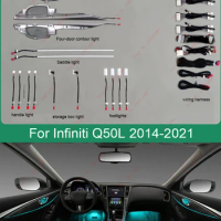 car interior light atmosphere ambient light For Infiniti Q50L 2014-2021 64 Colors LED Atmosphere Light Auto Interior Ambient lig
