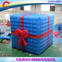 free door shipping! 2m or 3m or 4m Xmas decoration Inflatable Christmas Giant gift box