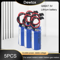 5pcs 3V 1800mAh Q6BAT CR17335 ER2/3A PLC Lithium Battery with Plug for Mitsubishi Backup Power CR17335SE-R Industrial Battery