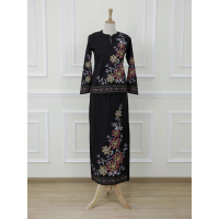 Women's Casual Set with Floral Pattern Inspired by Batik, Long Sleeve – Suitable for Daily Use baju 