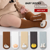 ET22 0-3 thn || Kaos Kaki Panjang Anti Slip-Bayi-Boneka 3D-Unisex - Baby socks - kids socks