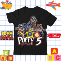 BISA COD FREE NAMA Kaos Anak Baju Anak Poppy Playtime 5 / T-shirt Anak Unisex 3-12 Tahun Karakter Po