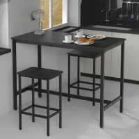 3-Piece Bar Table Set, Kitchen Dining Table and 2 Stools for Kitchen Dining Room Dining Table Set