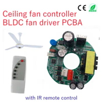Solar ceiling fan Assembly Circuit Pcb Board Electric Fan Controller Pcba fan driver for bldc brushless motor DC12v AC220V input