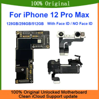 Fully Tested Original Authentic Mainboard for iPhone 12 Pro Max Motherboard With Face ID 128g 256g 512g Clean iCloud Logic Board