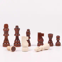 Wood Wooden Chess Entertainment 32 Pieses Chess Pieces Only No Board Wood Chessmen Chess Games