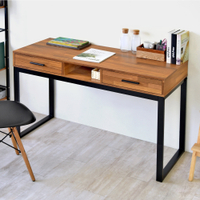 HOPMA家具 美學質感雙抽一格書桌 台灣製造 工作桌 抽屜收納-寬120x深50x高78cm