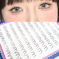 Realistic Thin Band Lower Eyelashes - Comic Lash Clusters for Fashion Show Dance Wedding