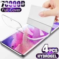 4Pcs Hydrogel Film Full Cover For Samsung Galaxy S23 S10 S20 S21 S22 S24 Ultra Plus FE A14 A23 A34 A54 A55 Screen Protector Film