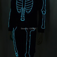 Free shipping Halloween EL Wire light suit / EL wire costume for nightclub party supply