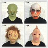 Halloween Party Cosplay Terrorist Latex Scary Ghost Alien Mask Toy Game Trick Chucky Mask Carnival Party Attack on Titan Masks