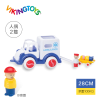 【瑞典 Viking toys】Jumbo醫療特派車含2隻人偶(28cm)
