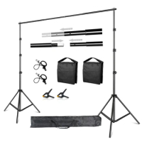 Photography Support System Adjustable Backdrop Tripod Photo Studio Kits Chromakey Green Screen Backdrops Frame Background Stand