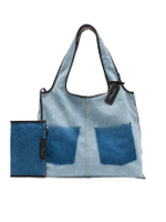 กระเป๋ารุ่น Denim Ghost Patch Market Tote สี Light Blue