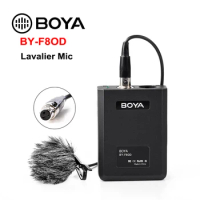 BOYA BY-F8OD Condenser Lavalier Microphone Omni-directioanl XLR Plug Lapel Mic for Vocal Acoustic Guitar Video Recording