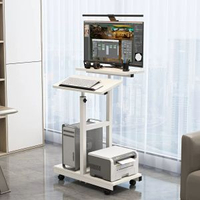 站立式電腦升降桌家用可摺疊  移動調節車間臺式電腦筆記本工jω