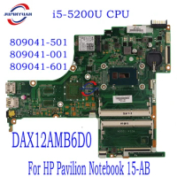 809041-501 809041-001 809041-601 i5-5200U CPU DAX12AMB6D0 For HP Pavilion Notebook 15-AB Series 15T-AB000 PC Motherboard Tested