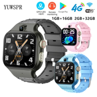 Children Smart Watch 2+32GB GPS Wifi Bluetooth Support Hebrew Heart Rate Tracking SOS Call 4G SIM Phone Watch for Students T8