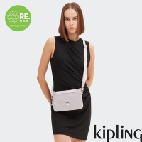 『千層包』Kipling 簡約光澤銀單肩隨身斜背包-RIRI