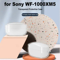Shockproof Wireless Earbuds Case TPU Transparent Headset Shell Fashion Soft Bluetooth Earphone Protector for Sony WF-1000XM5