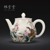 taste powder enamel teapot single pot of jingdezhen ceramic decoration little teapot furnishing articles by hand