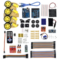 Multifunction Bluetooth Controlled Robot Smart Car Kits Tons of Published Free Codes 4WD UNO R3 Starter Kit for arduino Diy Kit