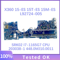 L92724-005 203038-1 448.0MJ10.0011 Mainboard For HP X360 15-ES 15T-ES 15M-ES Laptop Motherboard W/ SRK02 I7-1165G7 CPU 100% Test