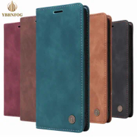 Leather Wallet Case For Samsung Galaxy S8 S9 S10 S20 S21 FE S22 S23 S24 Plus Note 10 20 Ultra Holder Flip Stand Phone Bags Cover