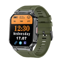 Smart Watch MK67 Men Outdoor Sports 1.83inch HD Large Screen Bluetooth Call SOS AI Voice Assistant Fitness Tracker Smartwatch